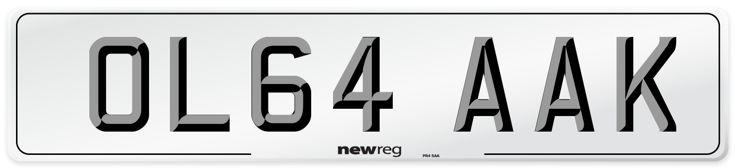OL64 AAK Number Plate from New Reg